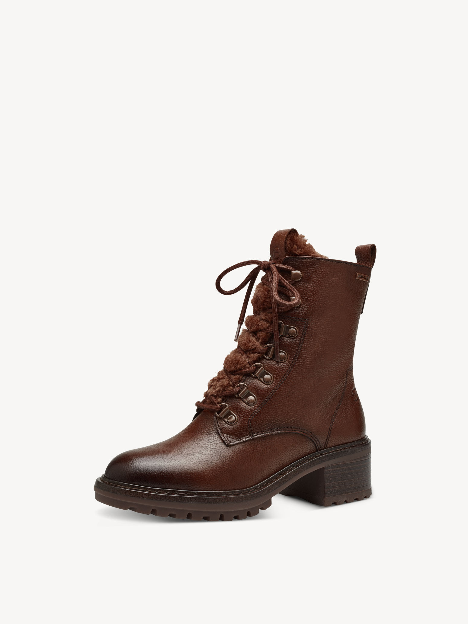 Bottine en cuir - marron doublure chaude