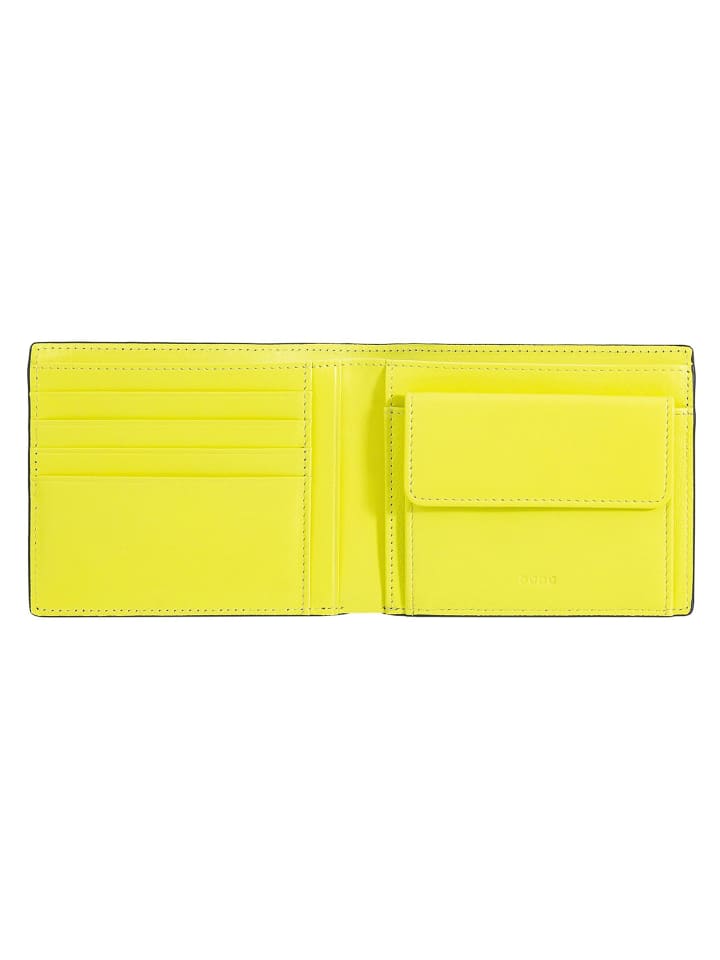 DuDu Up Geldbörse Leder 12.5 cm in black-bright yellow günstig kaufen onesize
