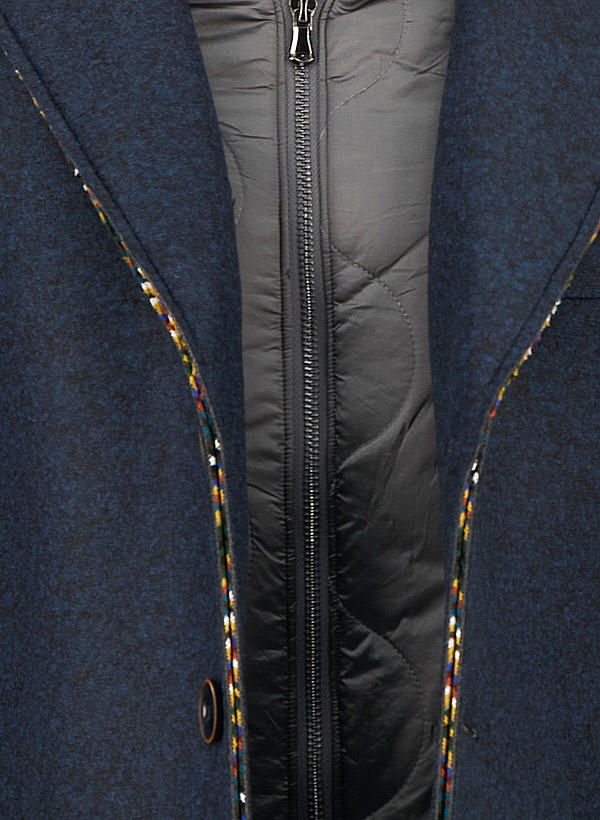 BOB, Mantel, Woll-Stretch ungefüttert, blu