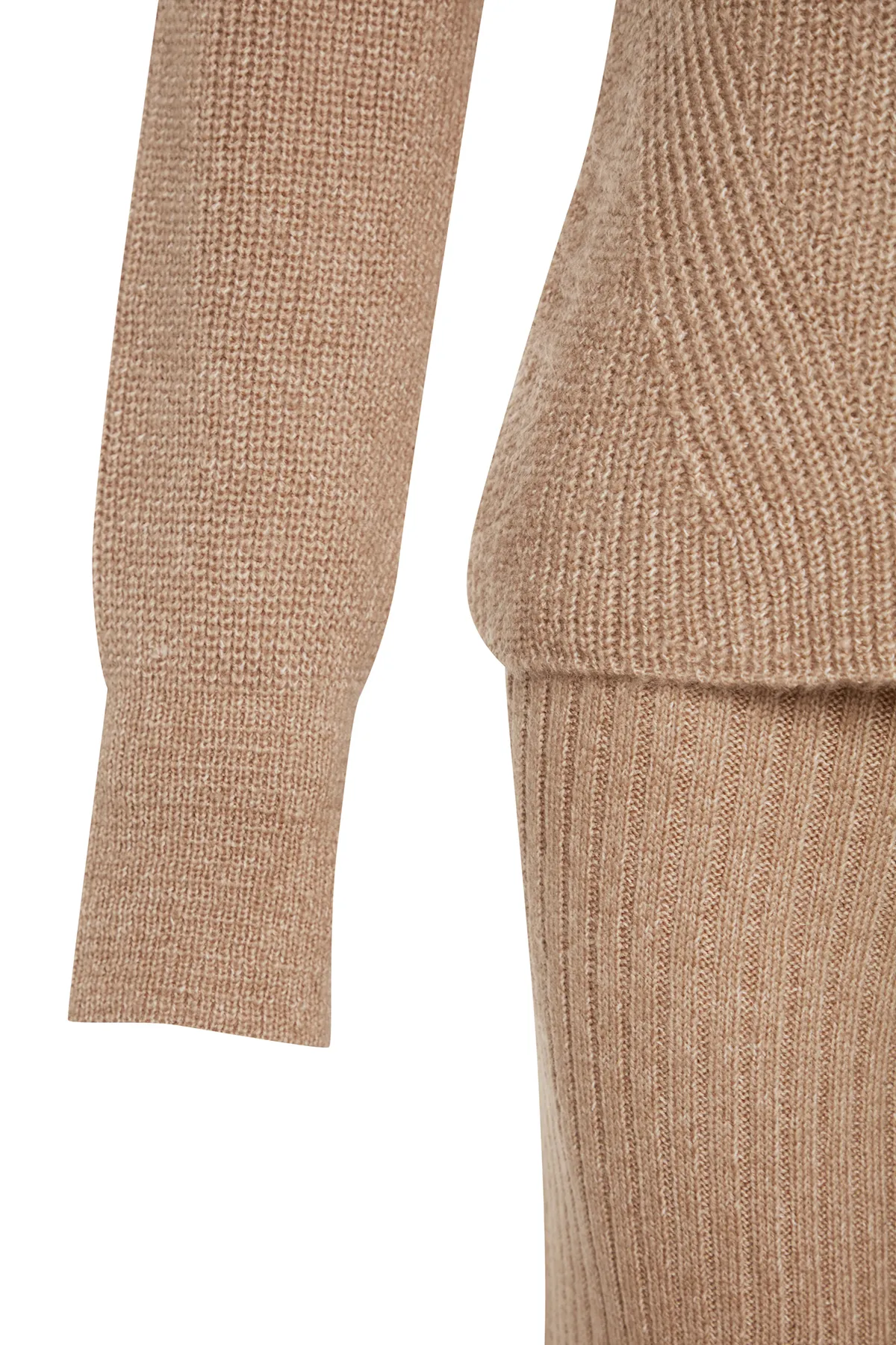 Trendyol Collection  Camel Care Collection Strickoberteil und -unterteil-Set TWOAW24AU00097