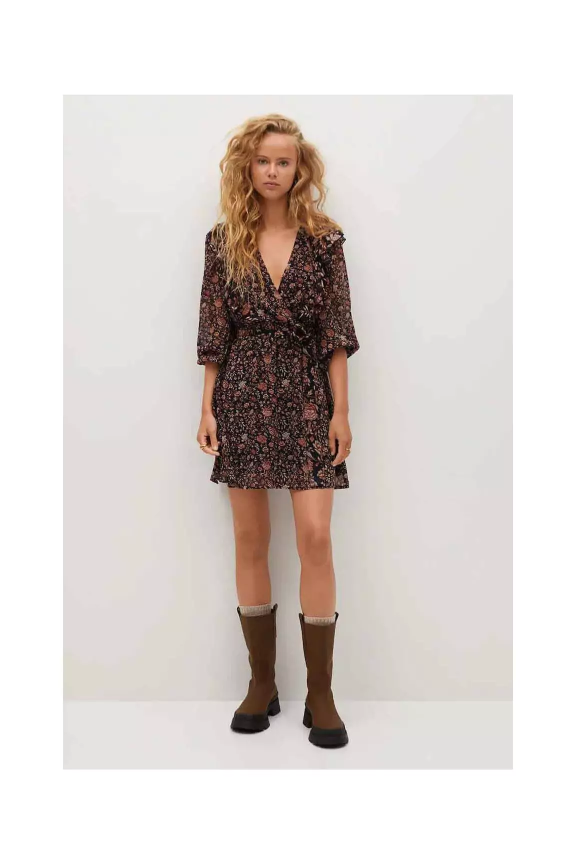 Mango Robes Mi Longues Femme couleur noir