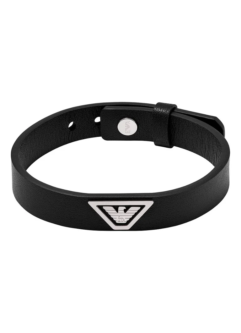 Emporio Armani  Eagle armband van leer EGS3128040