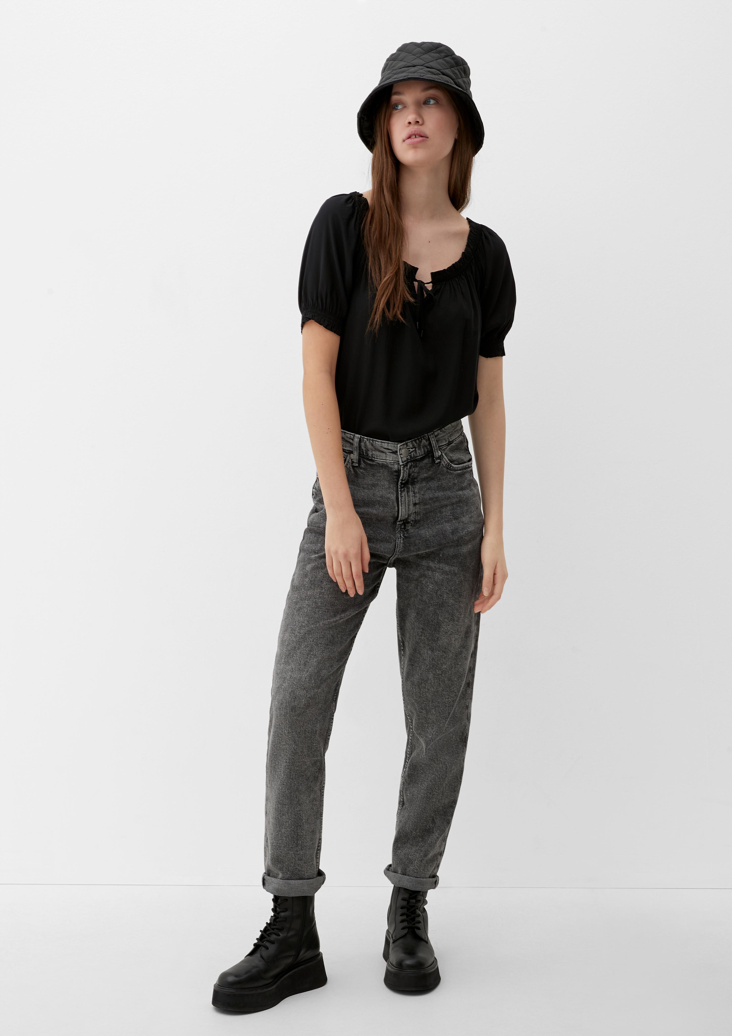 Off Shoulder-Bluse mit Bindeband  2126822-9999