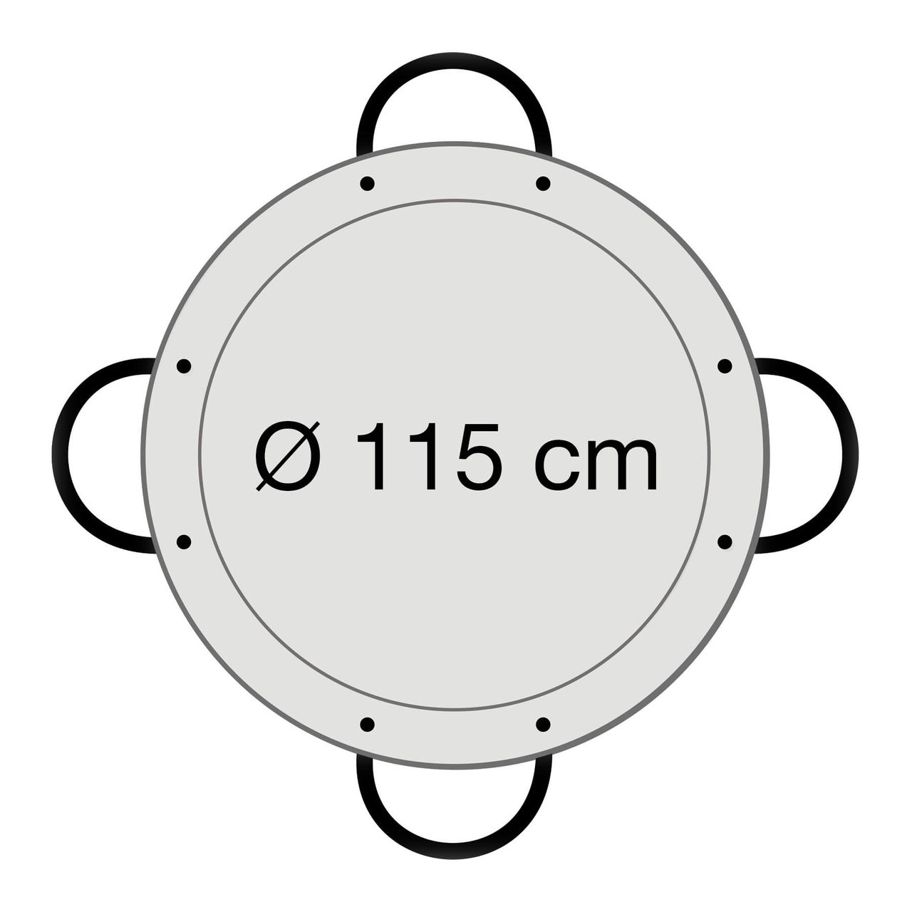 PaellaWorld International Paella World Original spanische Paella-Pfanne Valenciana 115cm Durchmesser
