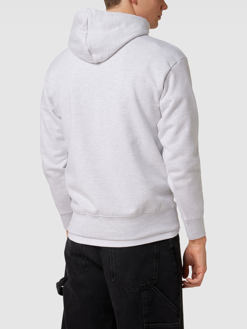 Hoodie mit Label-Stitching Modell 'CHESS' in hellgrau
