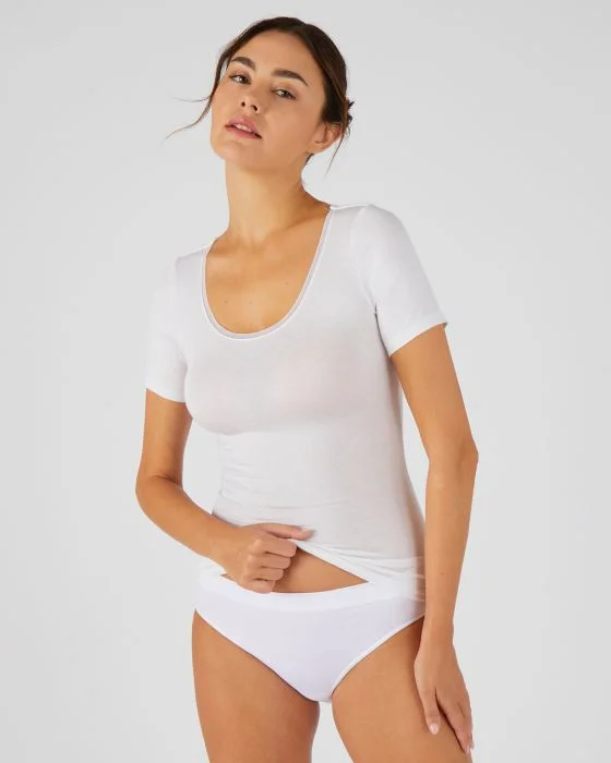 Tee-shirt manches courtes en microfibre, effet relaxant Thermolactyl