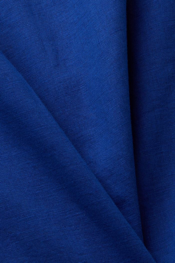 Ärmellos Bluse aus einem Leinenmix