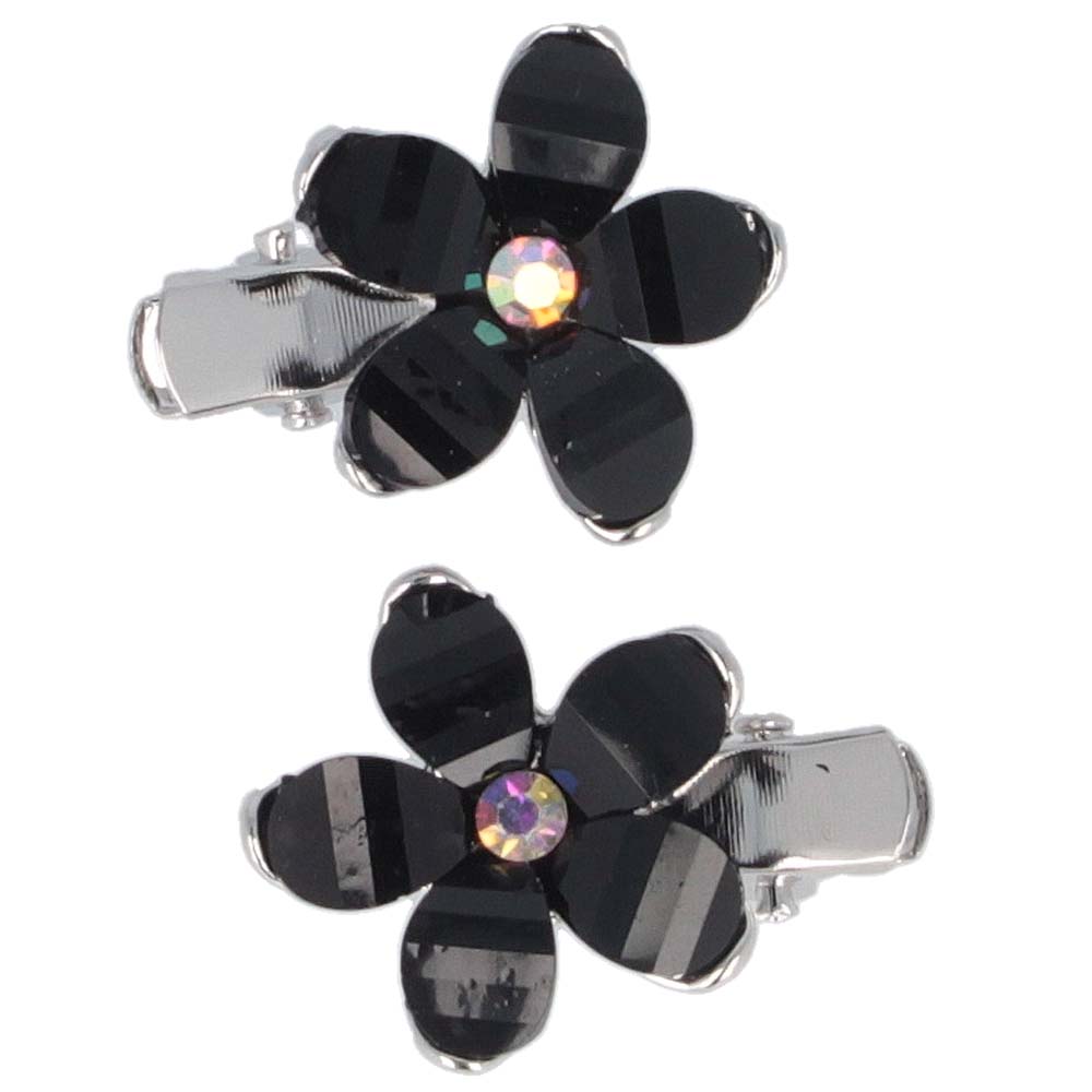 Solida Schnabelclip Blume Schwarz 2 Stück