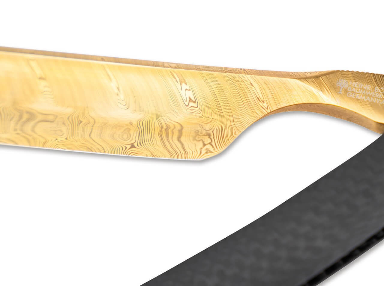 Rasiermesser Damast Carbon Gold