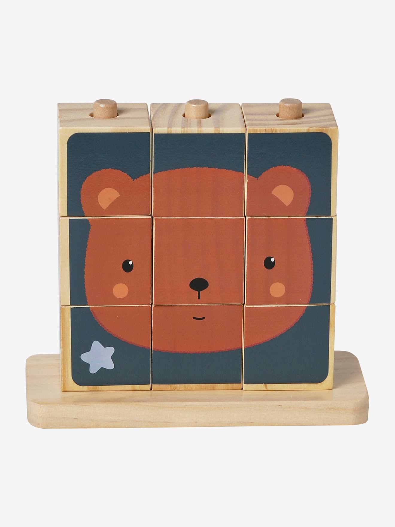 Puzzle de cubes à empiler en bois FSC® bois
