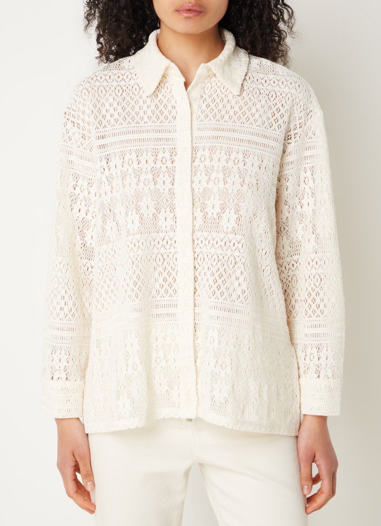 ba&sh Barnabe blouse with openwork design