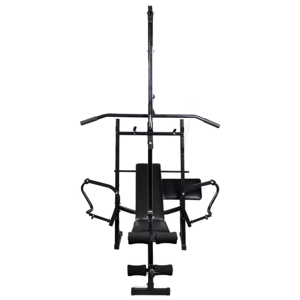 vidaXL Hantelbank Hantelbank mit Ablage, Langhantel und Kurzhantel-Set 30,5 kg