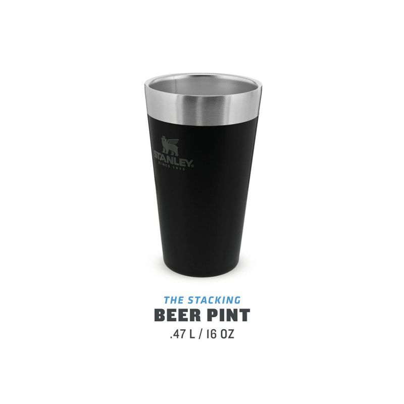 Stanley Adventure Stacking Beer Pint 16oz\/470ml Matte Black Pebble