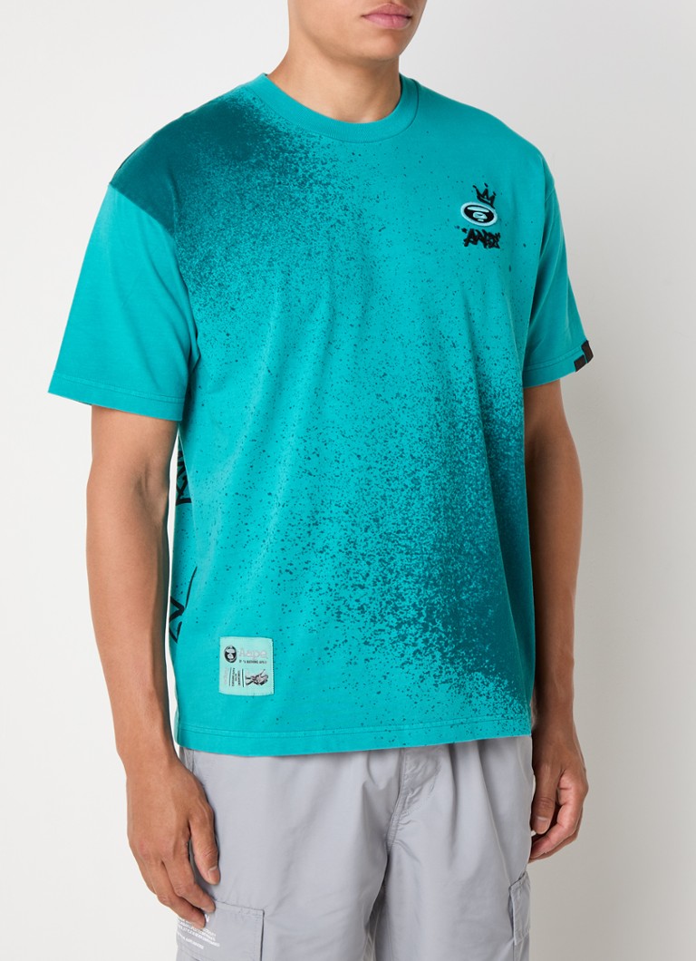 T-shirt Aape Fancy Hiphop con logo e stampa sul retro.