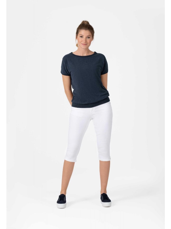 Timezone Capri Denim Jeans Shorts Kurze Bermuda Tight AleenaTZ 3/4 in Weiß günstig kaufen