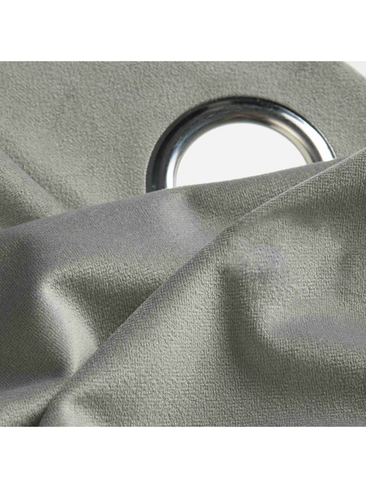 Tom Tailor TT Ösenvorhang VelvetSignature 140 x 250 cm in Grau günstig kaufen 140 x 250 cm