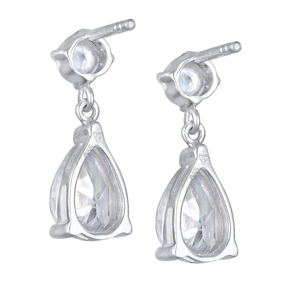 Elli Elli Boucles d'Oreilles Femmes Pendentif d'oreilles Goutte élégant avec zircon en Boucles d'oreilles