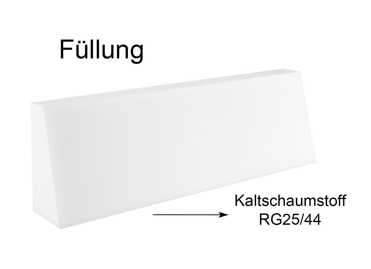 sunnypillow Rückenkissen Palettenkissen gesteppt Rückenkissen 120x40x20/10cm, Anthrazit