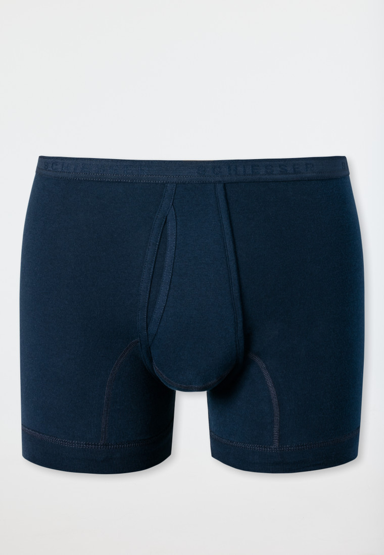 Unterhose kurz mit Eingriff Feinripp navy - Original Feinripp