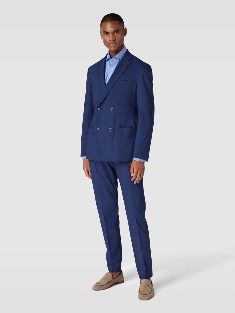 Modern Fit Business-Hemd mit Streifenmuster in royalblau