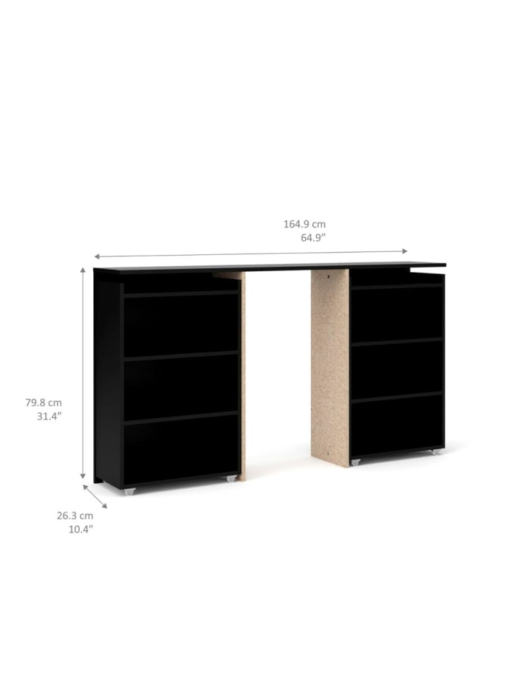 ebuy24 Kopfende Nada Schwarz 165 x 26 cm günstig kaufen onesize