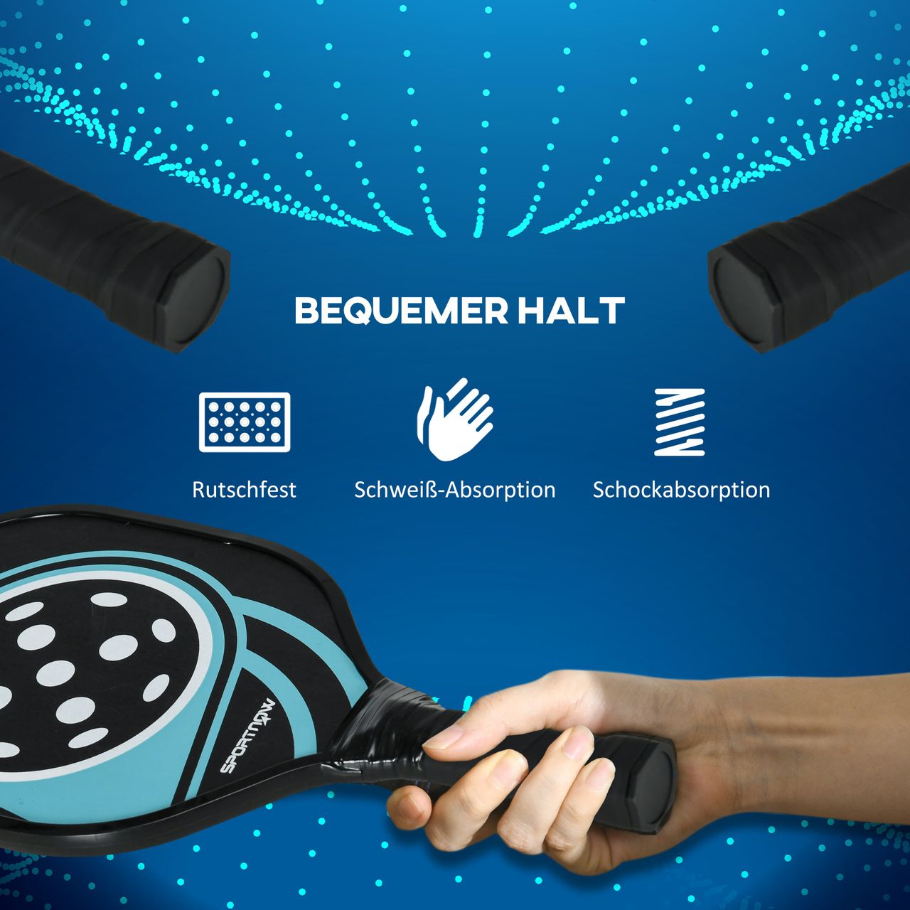 SPORTNOW SPORTNOW Pickleball Paddles Schläger Set Pickleball-Set mit 4 Schlägern 4 Bällen