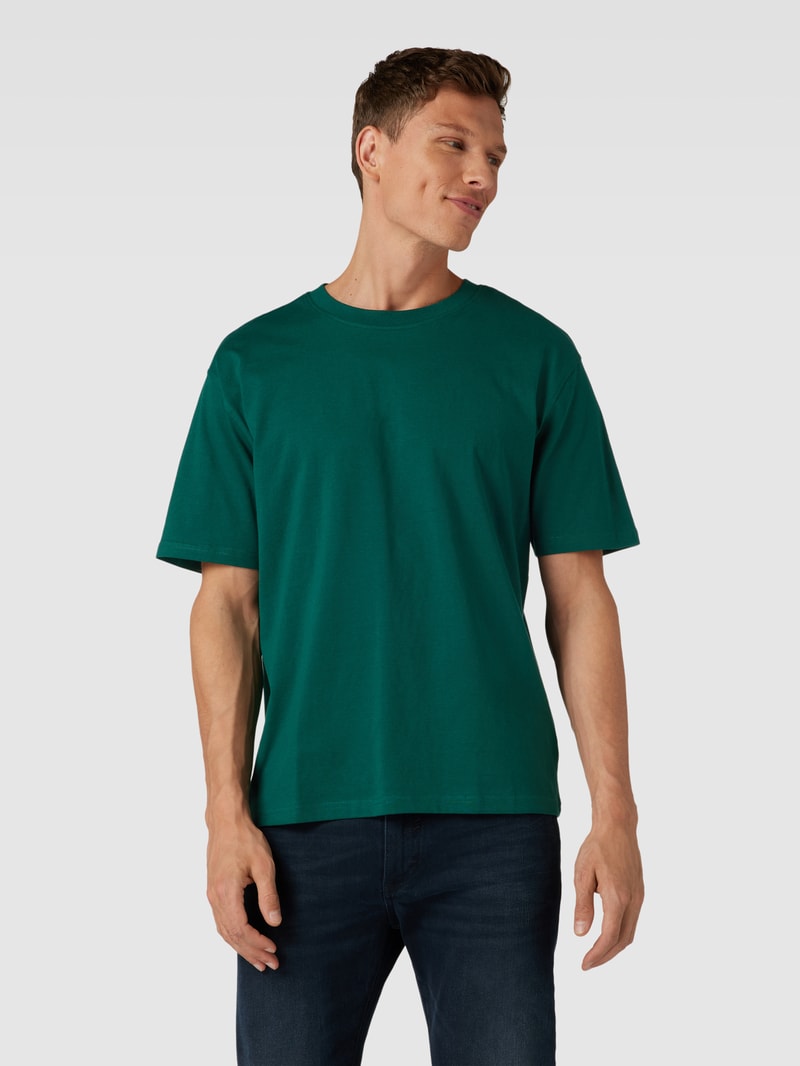 T-Shirt aus Baumwolle in dunkelgrün