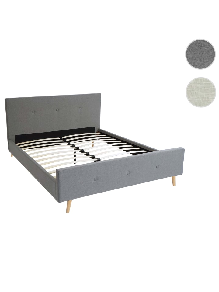 MCW Polsterbett J98 mit Lattenrost, 160x200cm grau günstig kaufen onesize