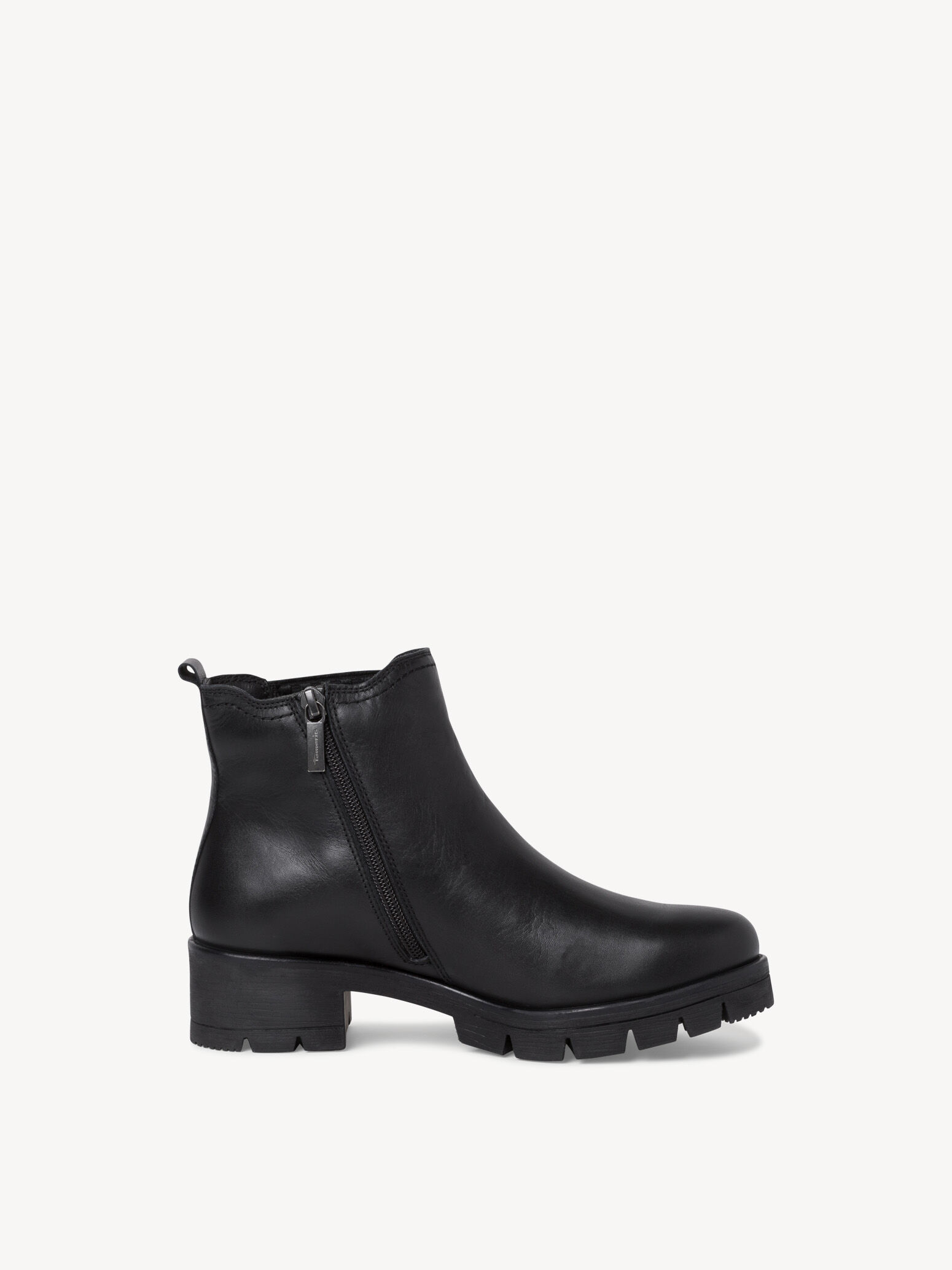Bottine Chelsea en cuir - noir