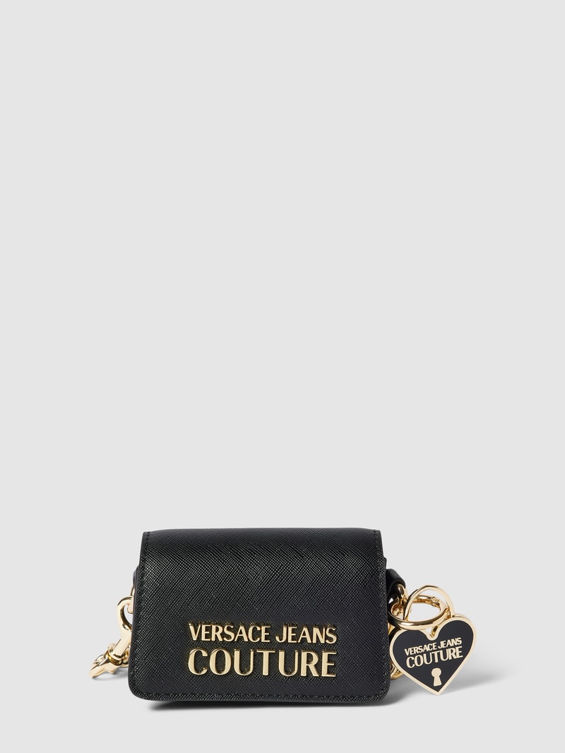 Clutch mit Label-Details in schwarz