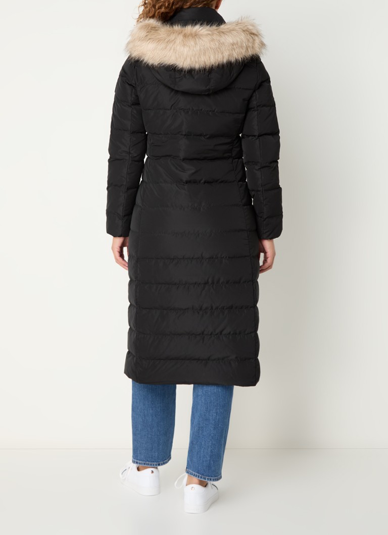 Tommy Hilfiger Quilted parka with down filling and detachable faux fur collar