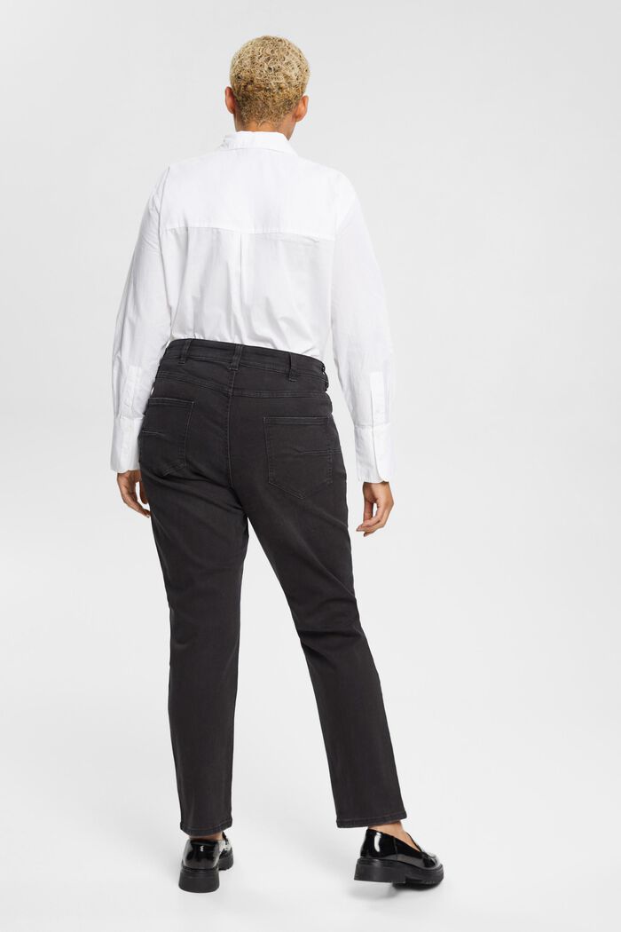 Jeans mit geradem Bein und mittlerer Bundhöhe