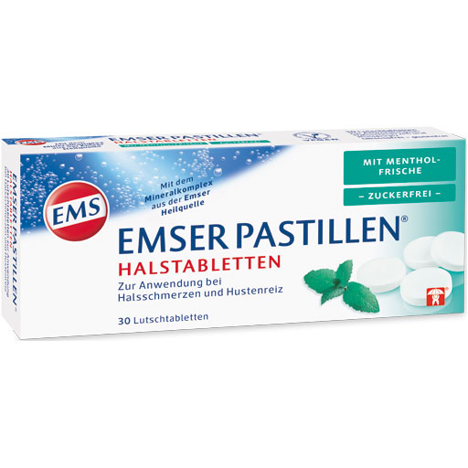 EMSER Pastillen mit Mentholfrische zuckerfrei  30 St  Lutschtabletten