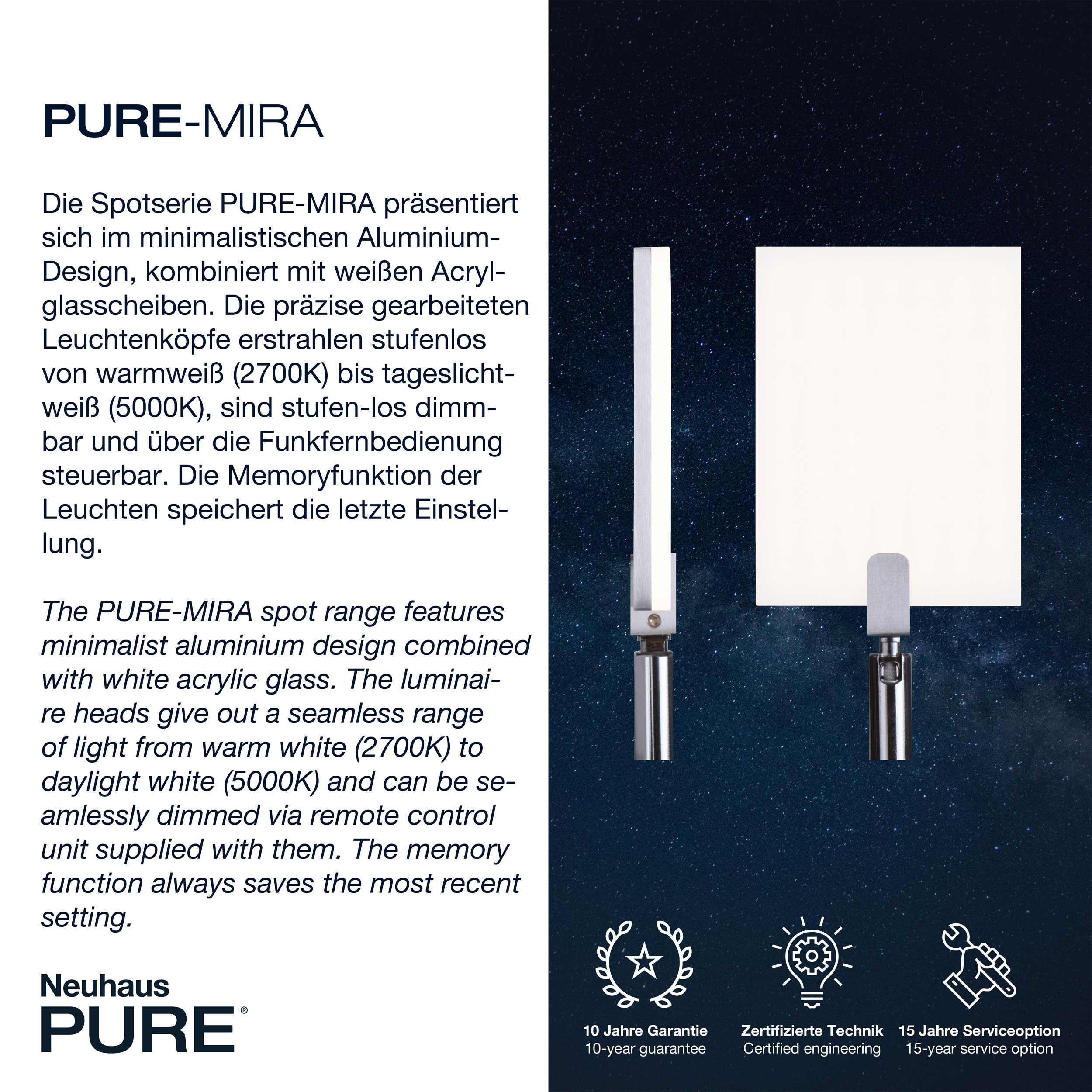 PURELED-Stehleuchte 1flg