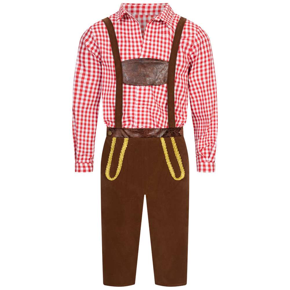 Trachtenset Herren Oktoberfest-Kostüm MIESEPETER® rot