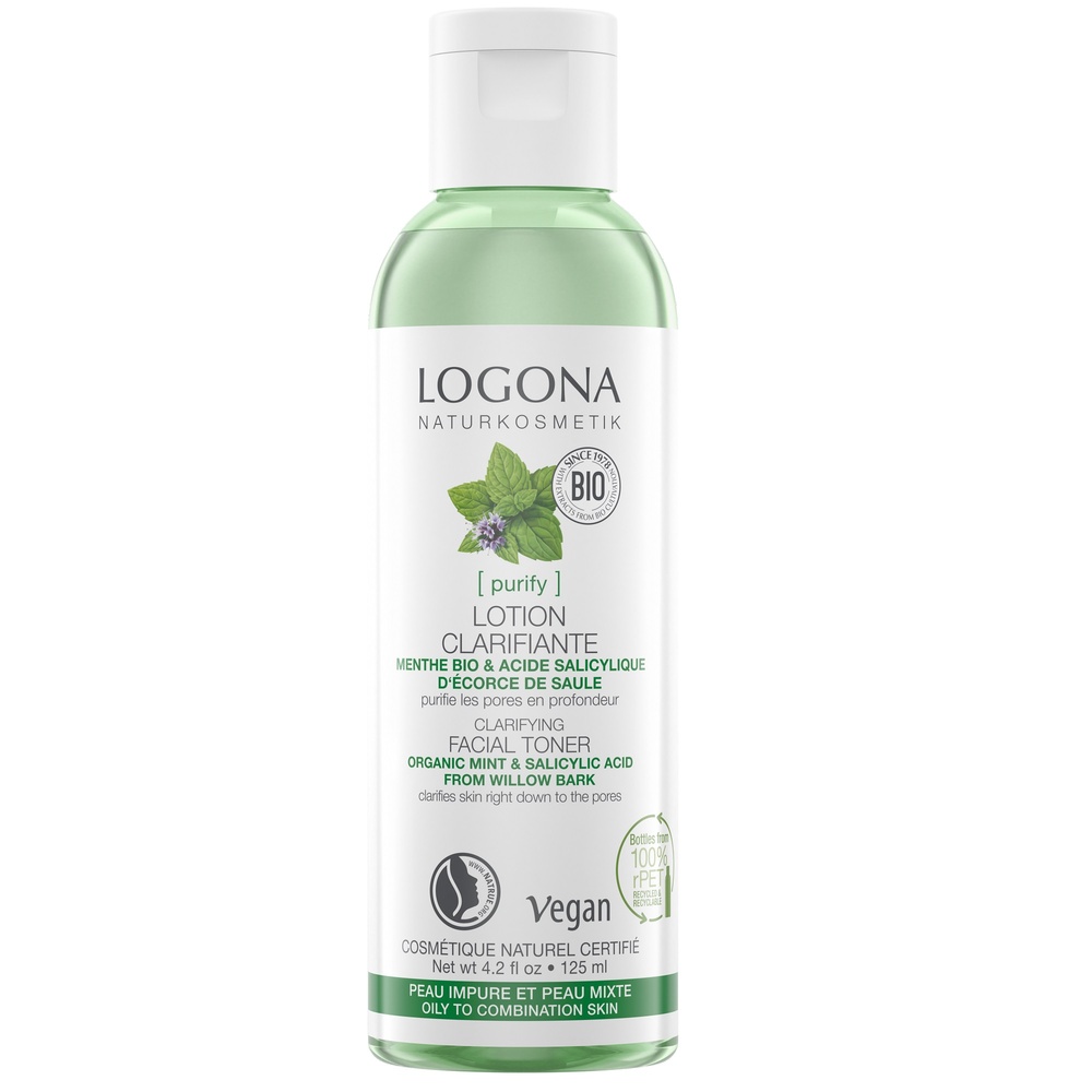 logona Lotion menthe bio et acide salicylique,125ml Lotion visage