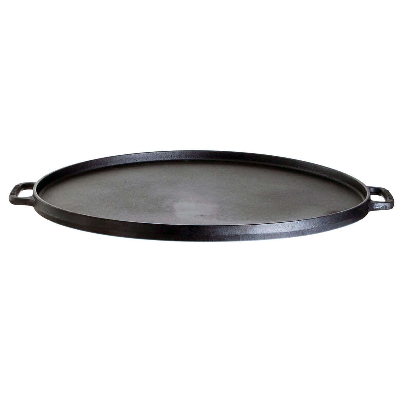 Allgrill Gusseisen-Grillplatte, robust, beidseitig verwendbar, rund, schwarz