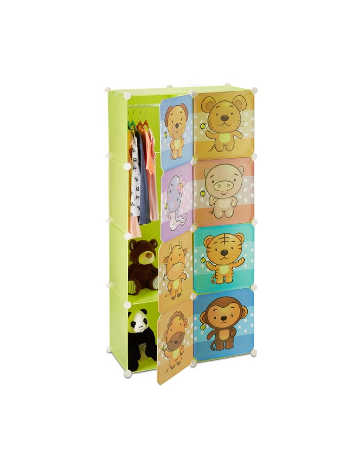 relaxdays Kinderregal Stecksystem in Bunt günstig kaufen onesize