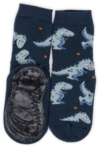 Ewers ~ Stoppersocke SoftStep ~ Dino blau