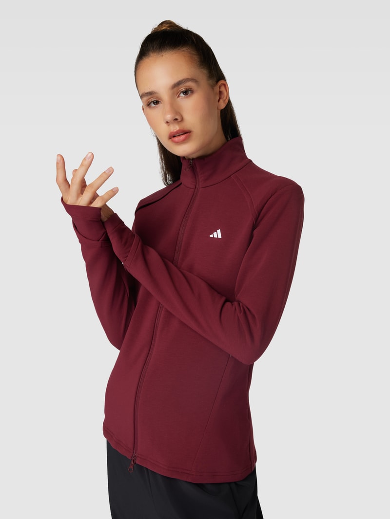 Sweatjacke mit Label-Details Modell 'TRUEMOVE' in mauve
