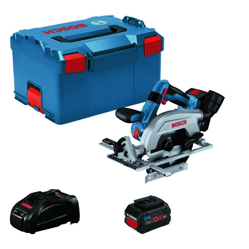 Bosch plava 06016C1102 GKS18V-57-2 L kružna pila 18 V 5,5 Ah ProCore u L-kutiji