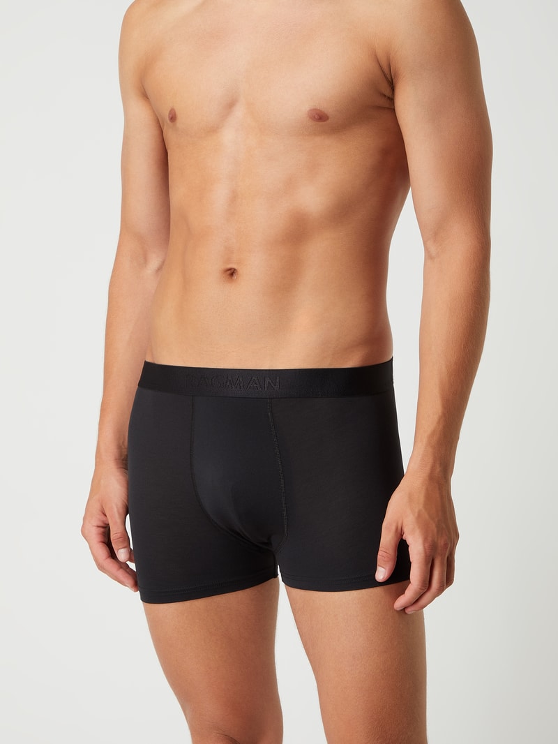 Trunks aus Jersey im 2er-Pack in schwarz