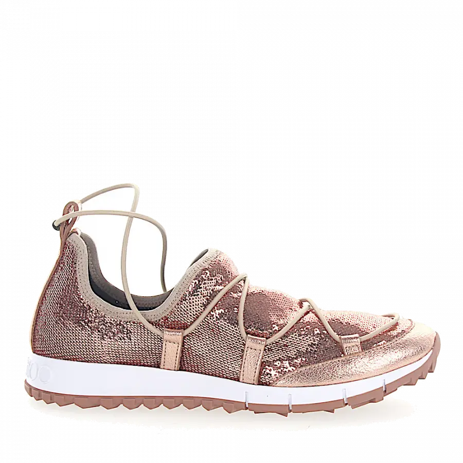 Jimmy Choo - Sneaker Logo Pailletten rosé - pink