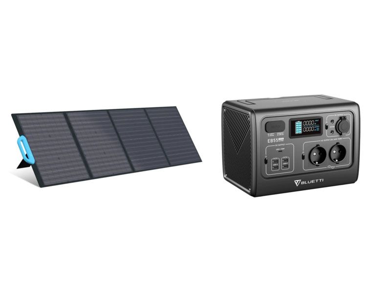 Bluetti EB55 mit PV200 Solarmodul