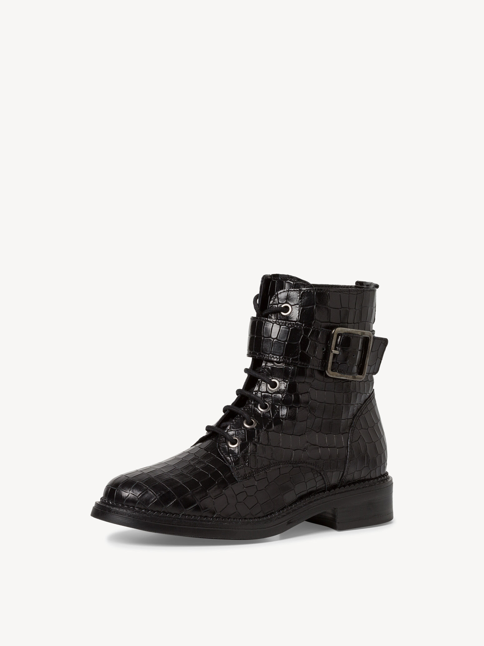 Bottine en cuir - noir