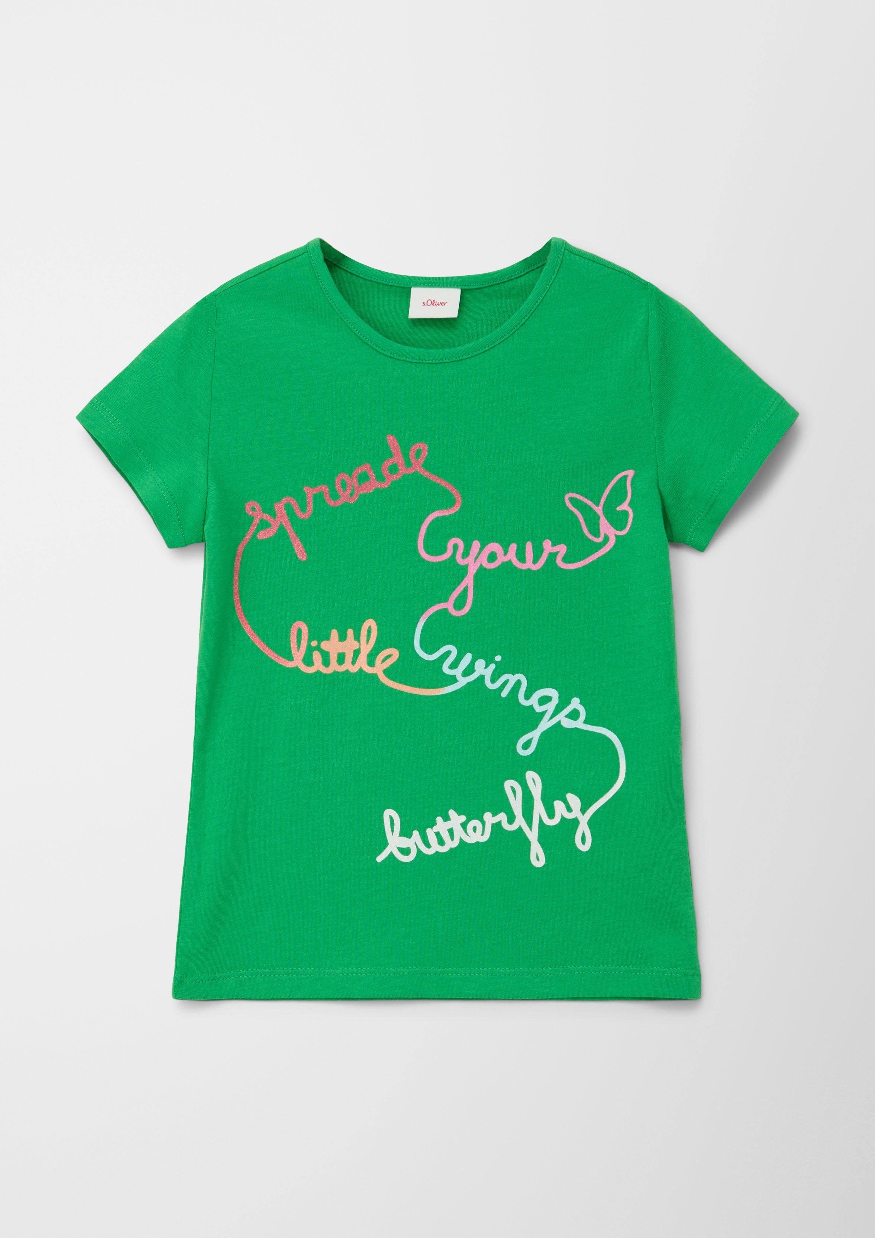 T-Shirt mit Glitzer-Print  2130396-7590