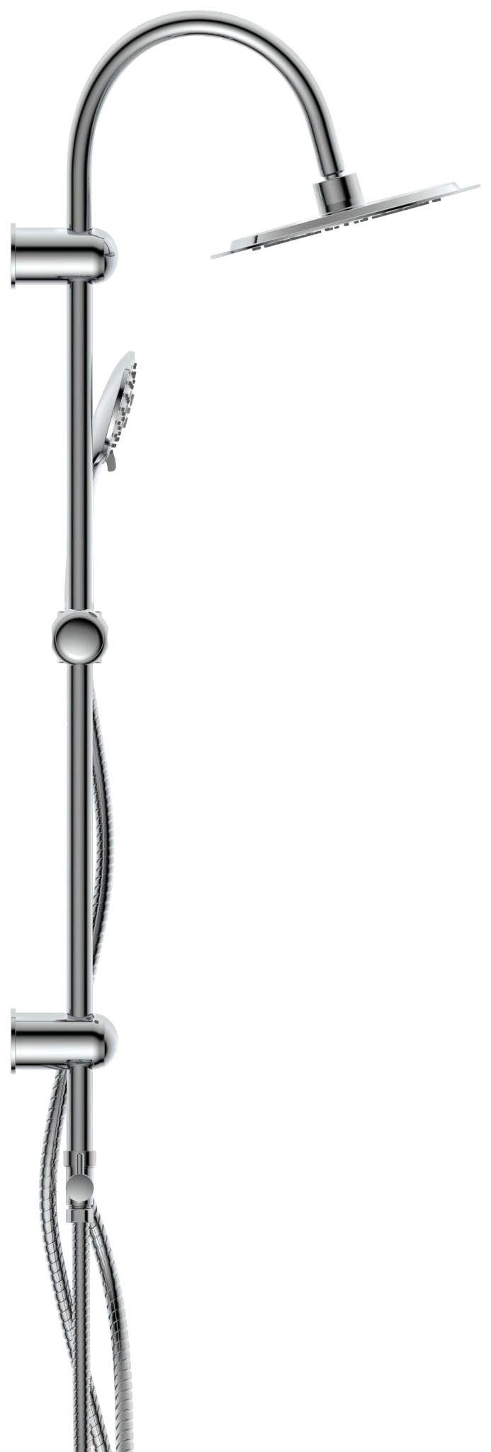 Schütte Brausegarnitur JAMAICA FRESH, Höhe 102 cm, 4 Strahlart(en), Set, inkl. Wasserspardichtung, Antikalk, höhenverstellb.,Wasserstopp-Funkt.