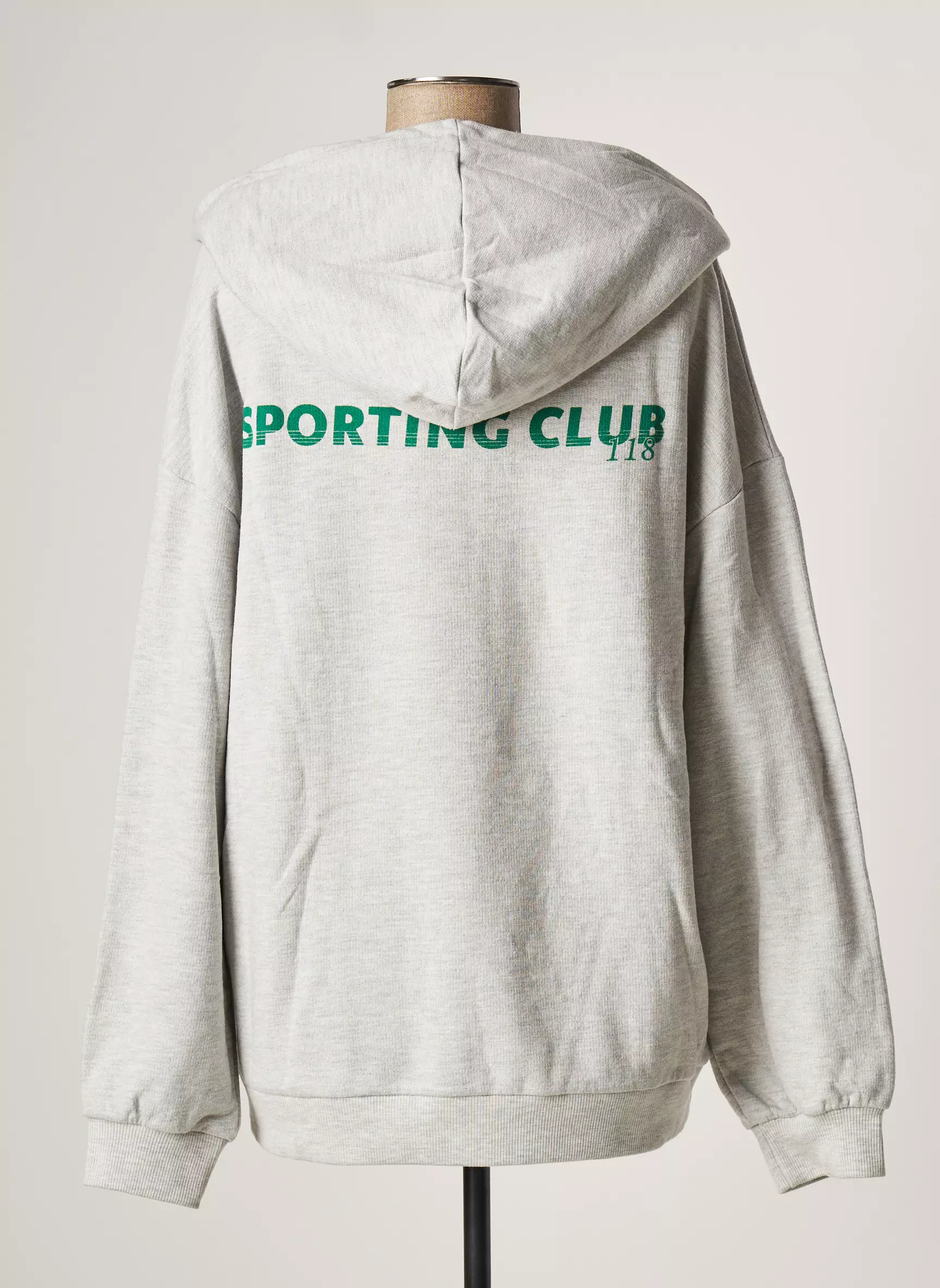 Margaux Lonnberg Sweat Capuche Femme couleur gris