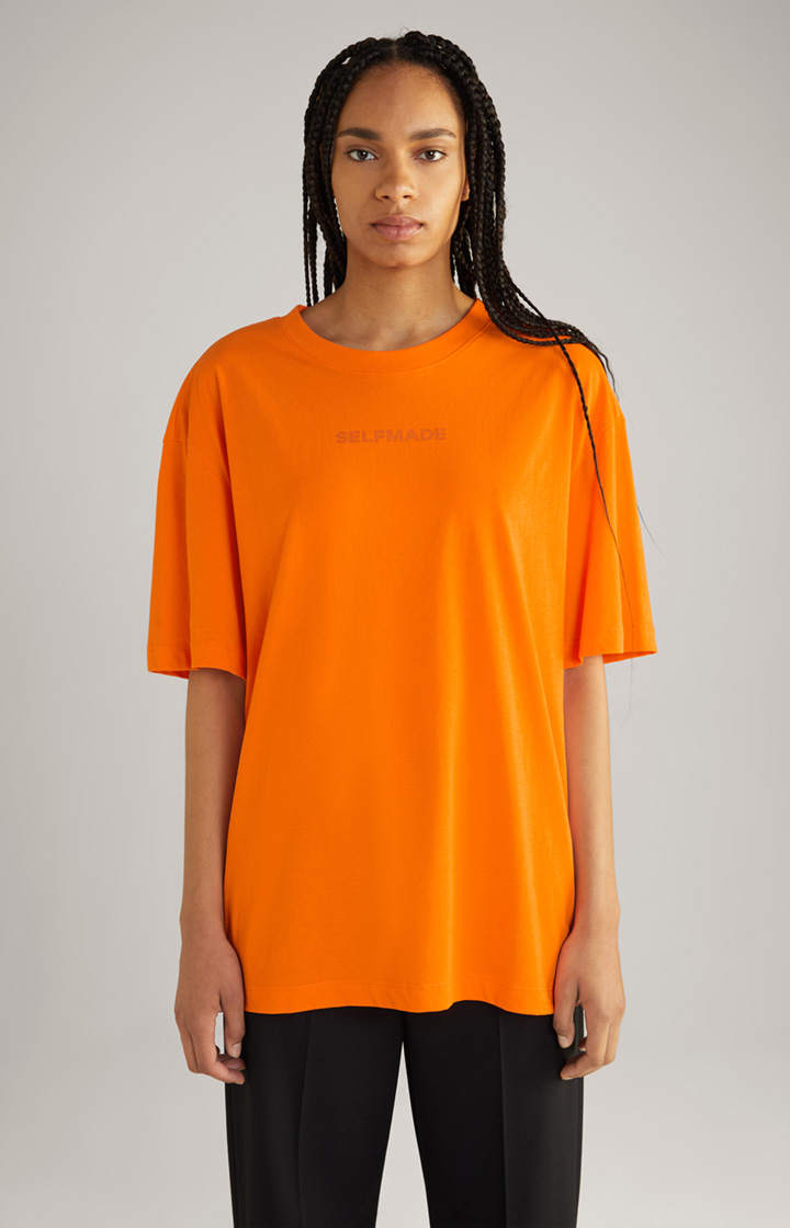 Unisex-Baumwoll-T-Shirt in Neonorange