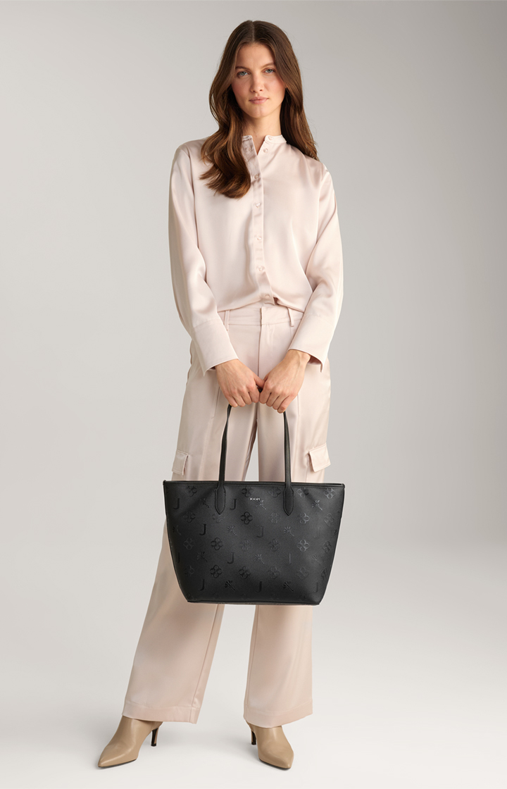 Shopper Decoro Stampa Lara in Schwarz